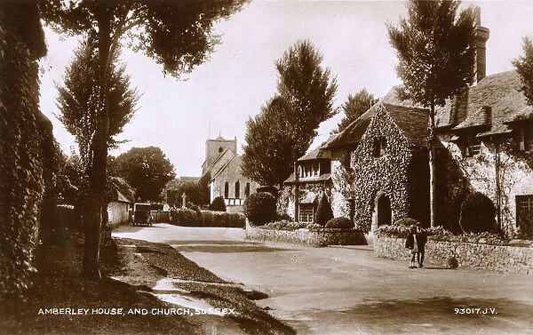 House and St Michaels Church in Amberley, West Sussex