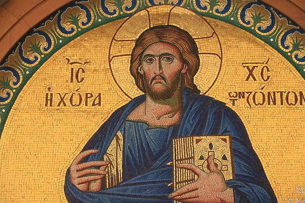 Greek Orthodox icon depicting Jesus Christ, Thessalonica, Macedonia, Greece, Europe