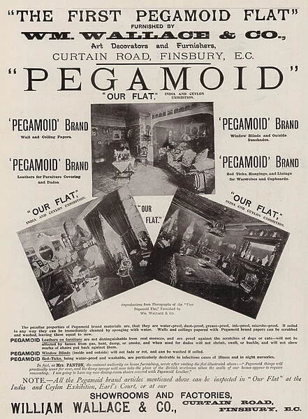 Advertisement, Pegamoid (engraving)