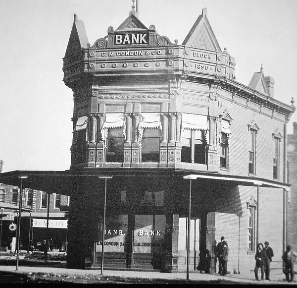 The Condon Bank, Coffeyville, Kansas, 1892 (b  /  w photo)