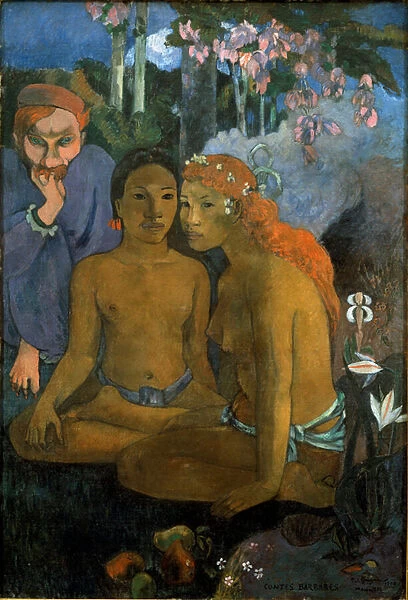Primitive tales. Young Tahitians and the poet Jacob Meyer de Haan, 1902. (Oil on canvas)