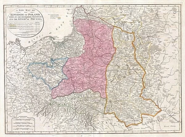 1794, Laurie and Whittle Map of Poland and Lithuania after Second Partition, 1794 - 1812