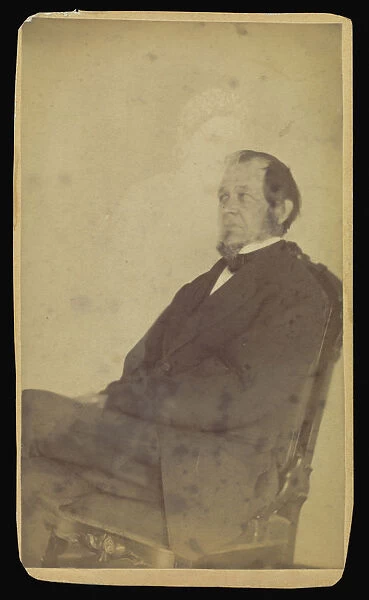 man seated female spirit William H Mumler American