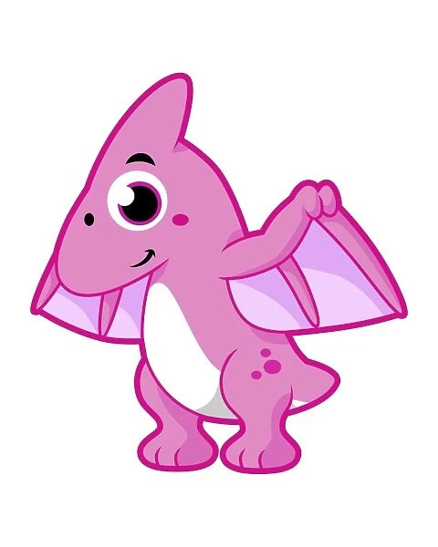 Cute illustration of a pterodactyl