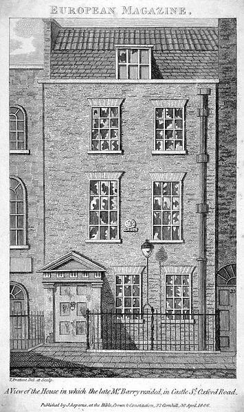 House that the artist James Barry lived in, Eastcastle Street, Marylebone, London, 1806