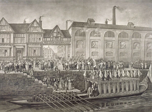 The Lord Mayor departing for Westminster, St Katherines Way, London, 1703 (c1850(?))