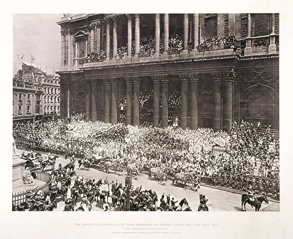 St Pauls Cathedral during the Diamond Jubilee thanksgiving service for Queen Victoria, June 1897