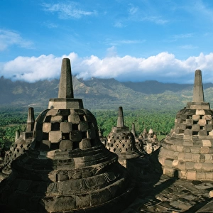 Indonesia. Central Java. Magelang. Borobudur. Stupas