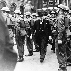 Winston Churchill inspecting guard of honour, 1943
