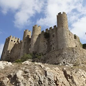 Obidos castle, a medieval forstress, today used as a luxury Pousada hotel, in Obidos, Estremadura, Portugal, Europe