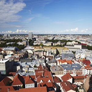 View of Old Town with New Town in background, Riga, Latvia, Baltic States, Europe