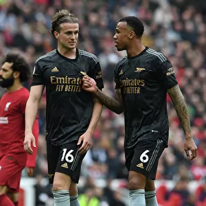 Arsenal's Defensive Showdown: Holding vs. Gabriel at Anfield (2022-23)