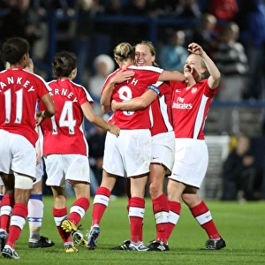 Kelly Smith celebrates scoring Arsenals goal