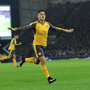 Thrilling Goal: Alexis Sanchez Scores for Arsenal Against Everton in Premier League 2016-17
