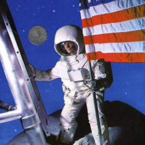 American Astronaut in Outer Space