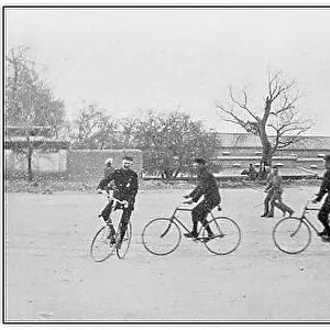 Navy and Army antique historical photographs: Military Bicycling in India