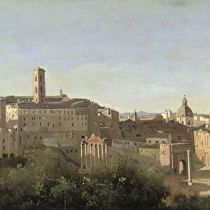 The Forum seen from the Farnese Gardens, Rome, 1826 (oil on canvas)