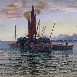The Herring Market at Sea (On Loch Fyne, Argyll), 1884 (oil on canvas)