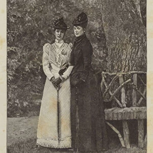 HRH the Princess of Wales and her Sister, the Czarina, at Copenhagen (engraving)