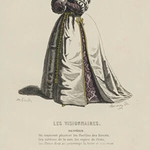 Les Visionnaires, Hesperie (coloured engraving)