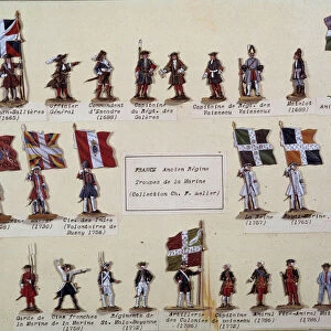 Military costumes of the French navy under the Ancien Regime