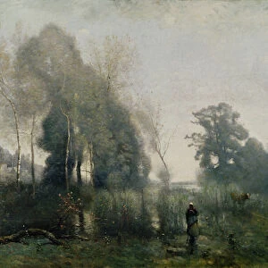 Morning at Ville-d Avray or, The Cowherd, 1868 (oil on canvas)