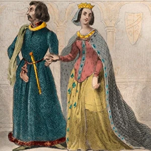 Portrait of Charlotte de Savoie (1441-1483) Queen of France, with Louis XI of France