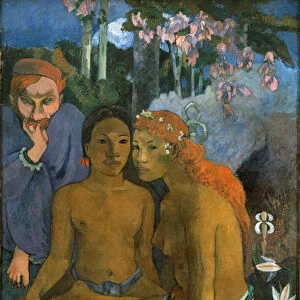 Primitive tales. Young Tahitians and the poet Jacob Meyer de Haan, 1902. (Oil on canvas)