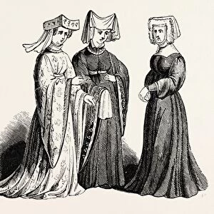 Costume of Noblewomen. Time of Edward I. and Edward II