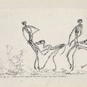 Candide, chapitre 16. Tandis que deux singes les suivaient en leur mordant les fesses, 1911