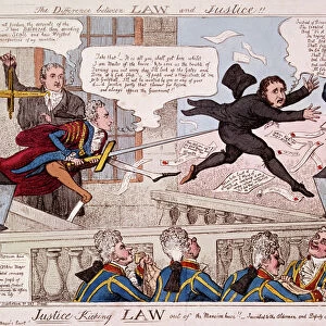 The difference between law and justice, 1809. Artist: Isaac Cruikshank