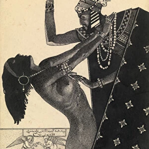 Illustration to the Book One Thousand and One Nights. Artist: Apsit, Alexander Petrovich (1880-1944)