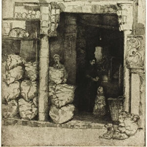 Interior of a Coal Shop, 1900. Creator: Donald Shaw MacLaughlan