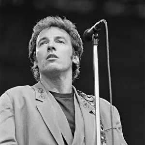 Bruce Springsteen performing with The E Street Band at Villa Park, The Midlands, England