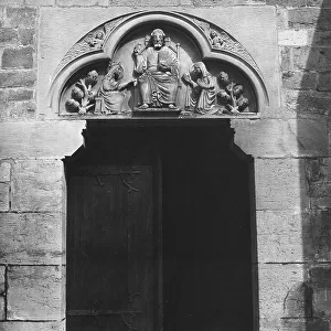 One of the portals of the church of Saint-Madeleine in Vezelay